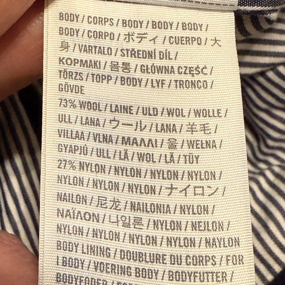 Auth Vintage Abercrombie wool uniform jacket varsity blazer collegiate navy S - Picture 7 of 8